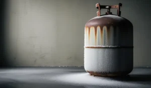 یخ زدن کپسول گاز مایع